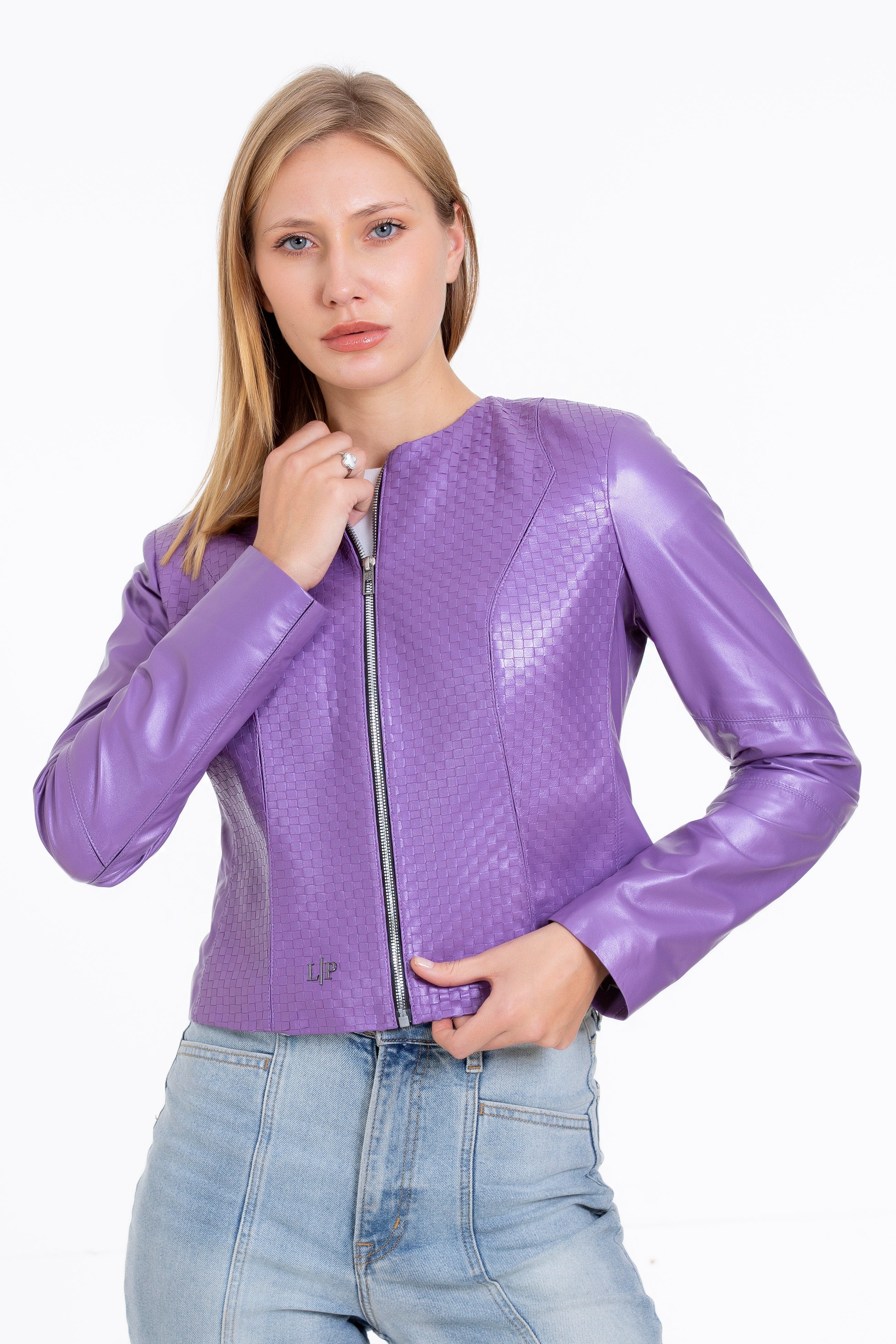 The Havnen  Lilac Leather Jacket Fine Craftsmanship
