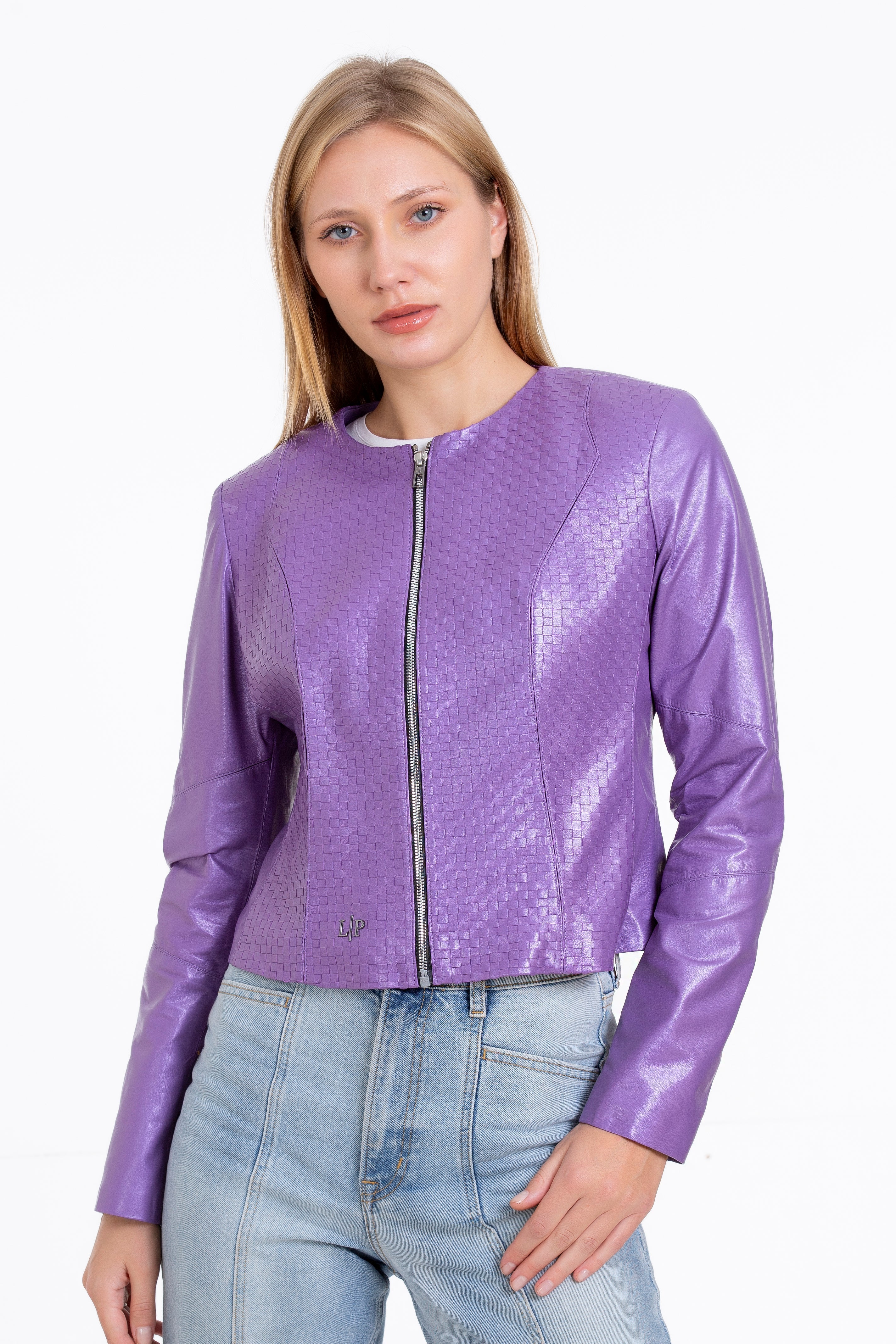 The Havnen  Lilac Leather Jacket Fine Craftsmanship