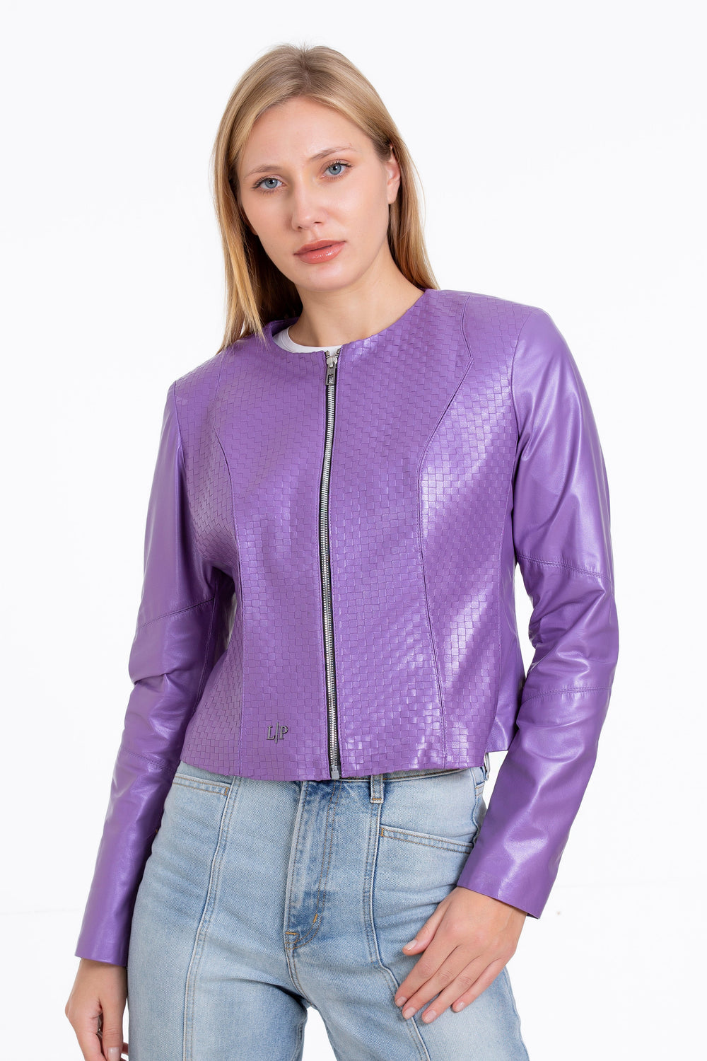 The Havnen  Lilac Leather Jacket Fine Craftsmanship