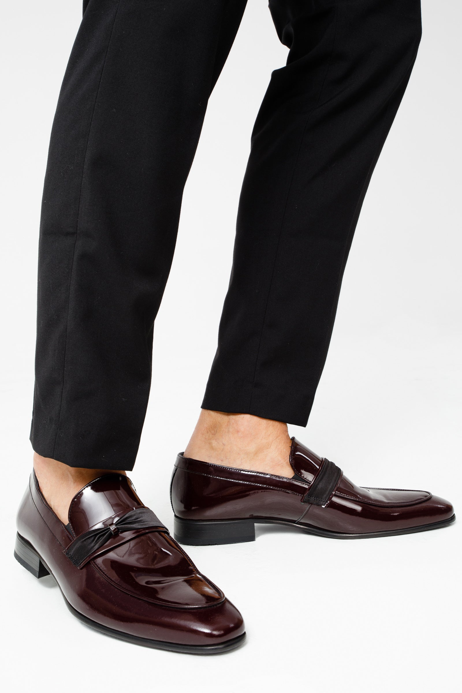 The Dodoma Burgundy Patent Leather Loafer Shoe Exclusive Style