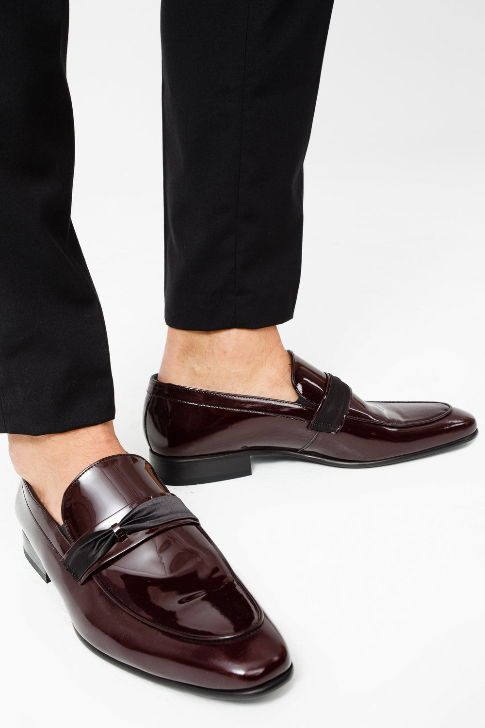 The Dodoma Burgundy Patent Leather Loafer Shoe Exclusive Style