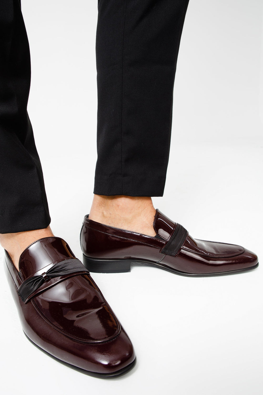 The Dodoma Burgundy Patent Leather Loafer Shoe Exclusive Style