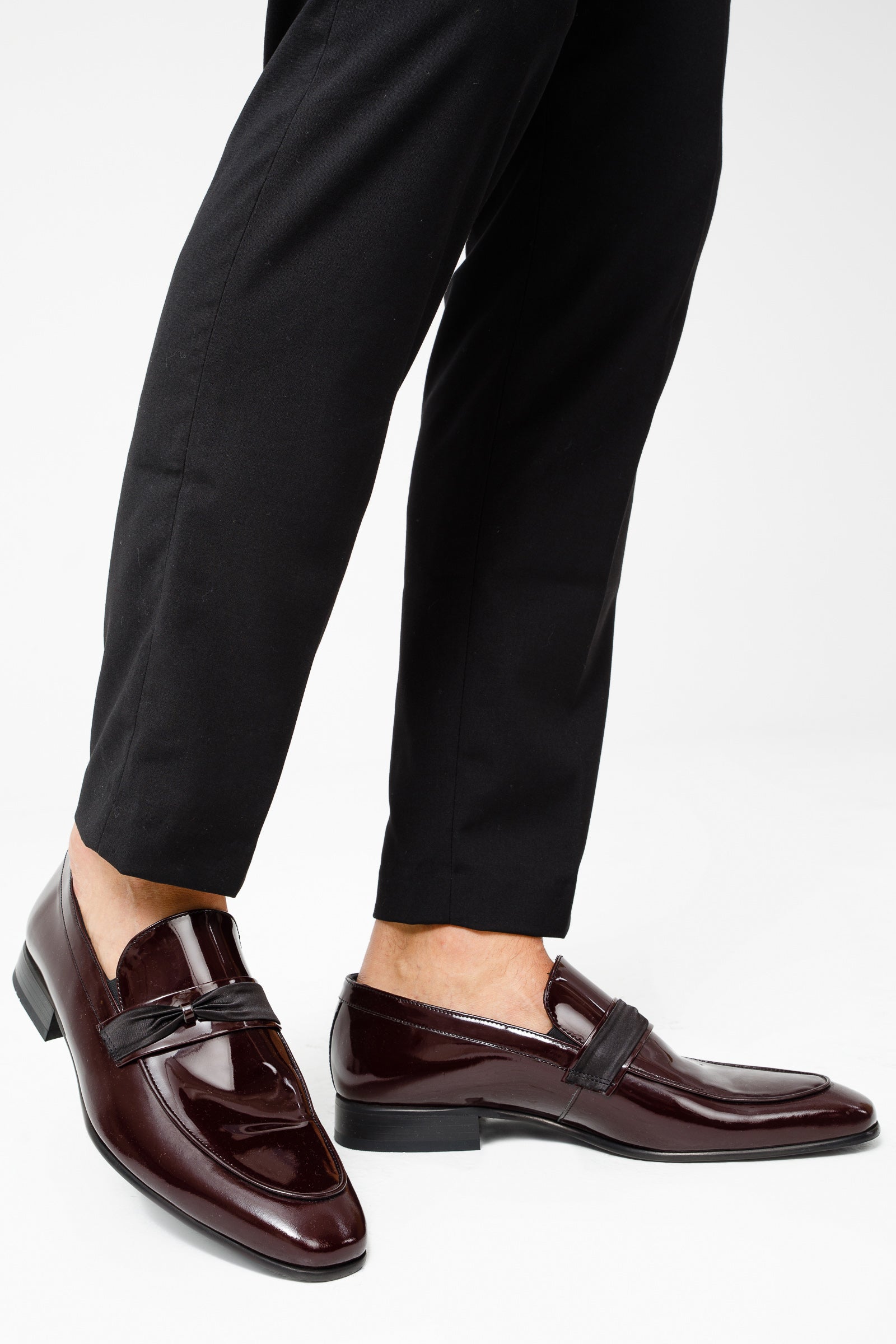 The Dodoma Burgundy Patent Leather Loafer Shoe Exclusive Style