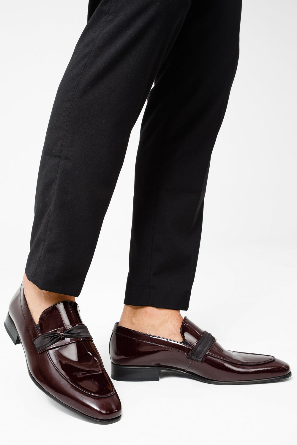 The Dodoma Burgundy Patent Leather Loafer Shoe Exclusive Style