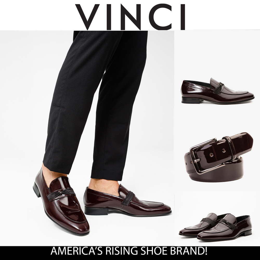 The Dodoma Burgundy Patent Leather Loafer Shoe Exclusive Style