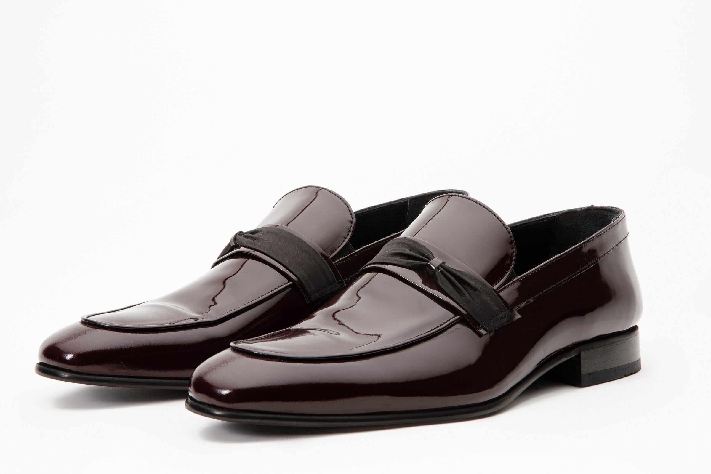 The Dodoma Burgundy Patent Leather Loafer Shoe Exclusive Style
