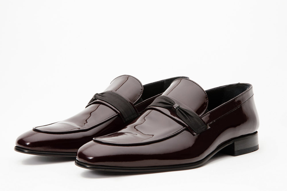The Dodoma Burgundy Patent Leather Loafer Shoe Exclusive Style
