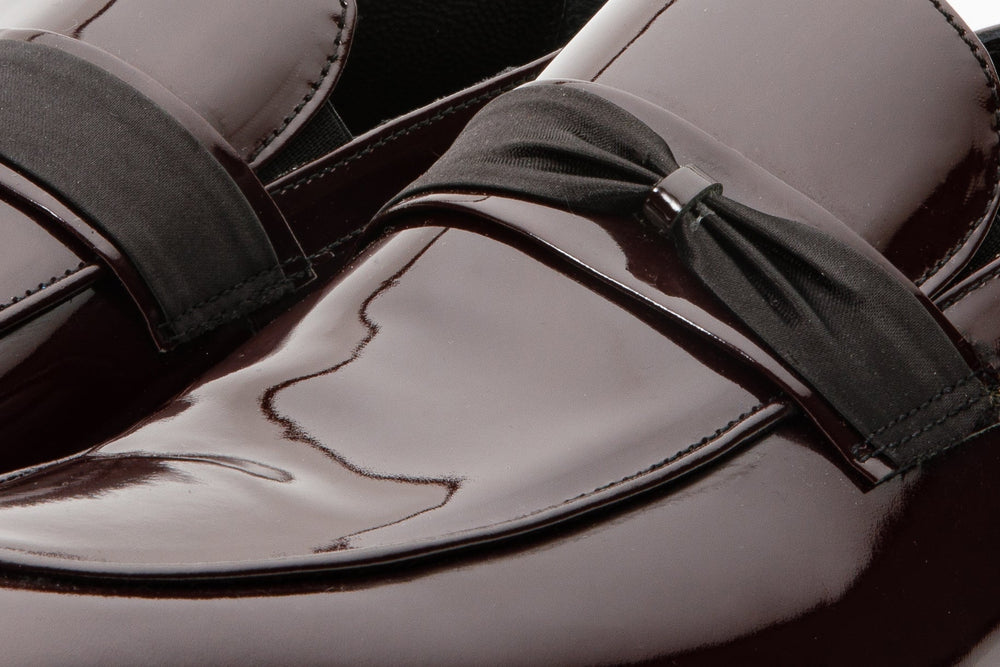 The Dodoma Burgundy Patent Leather Loafer Shoe Exclusive Style