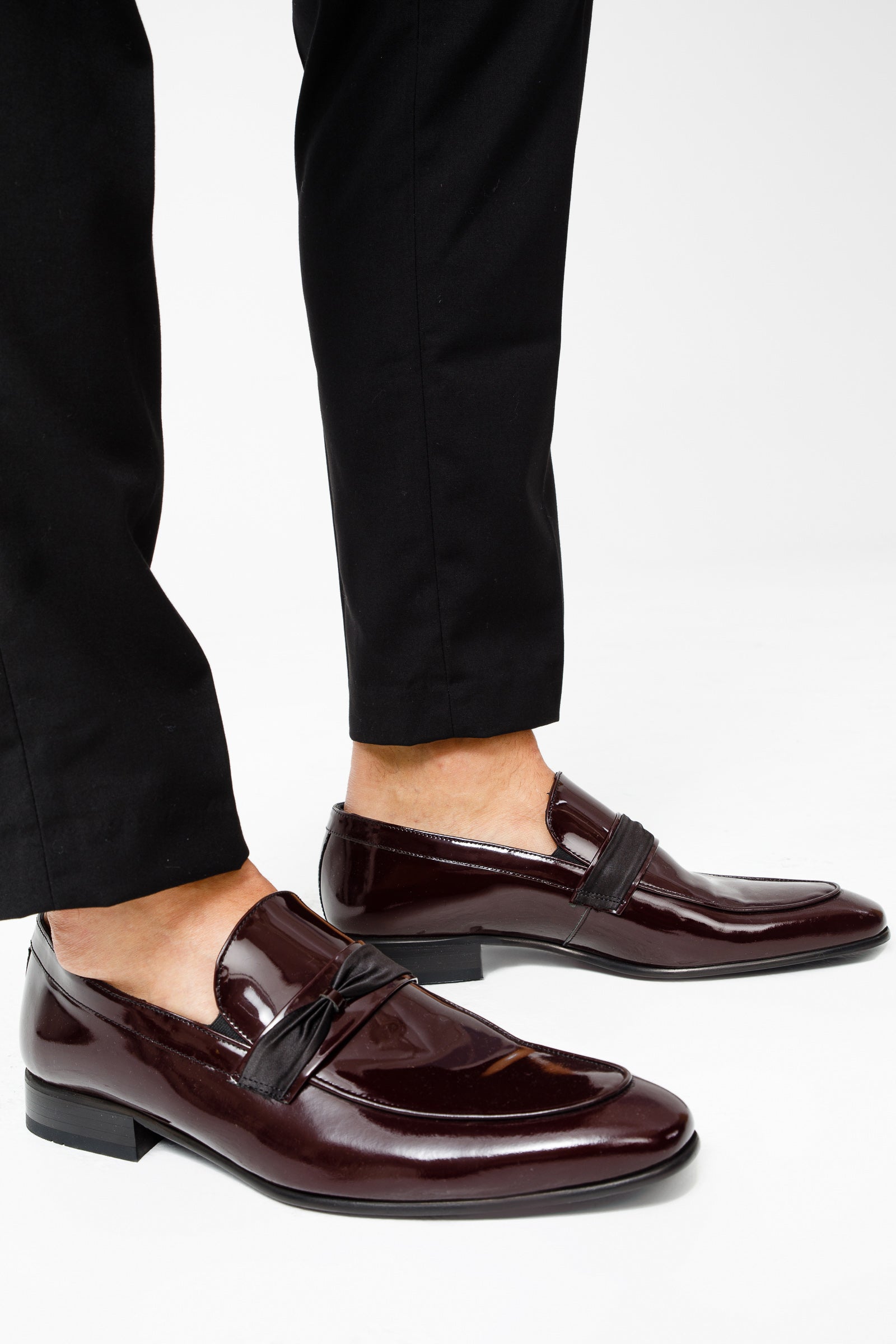 The Dodoma Burgundy Patent Leather Loafer Shoe Exclusive Style