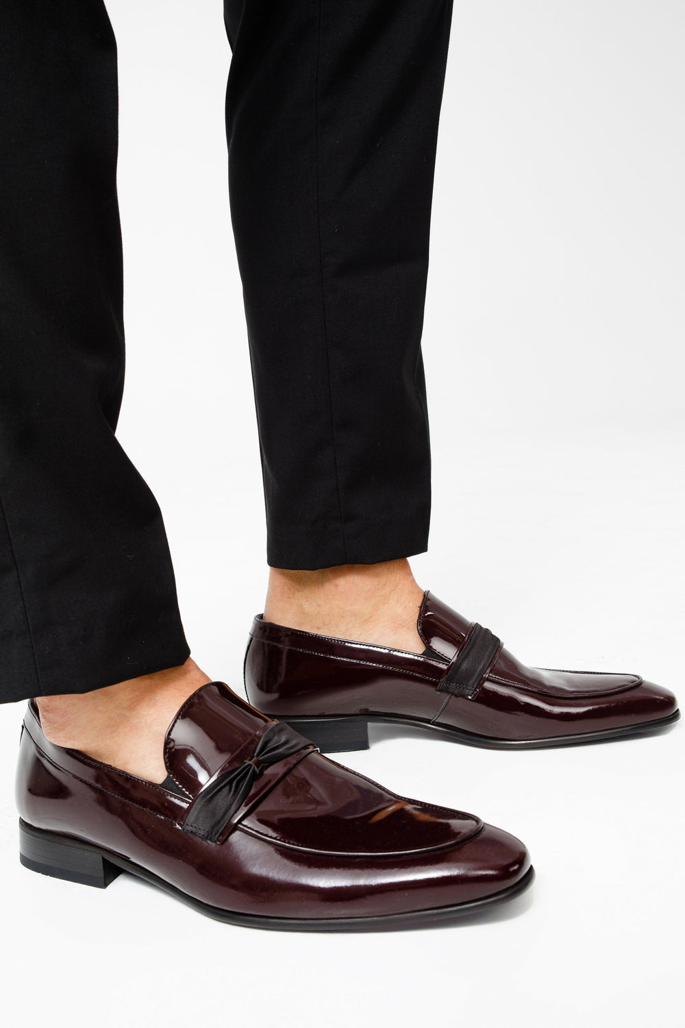 The Dodoma Burgundy Patent Leather Loafer Shoe Exclusive Style