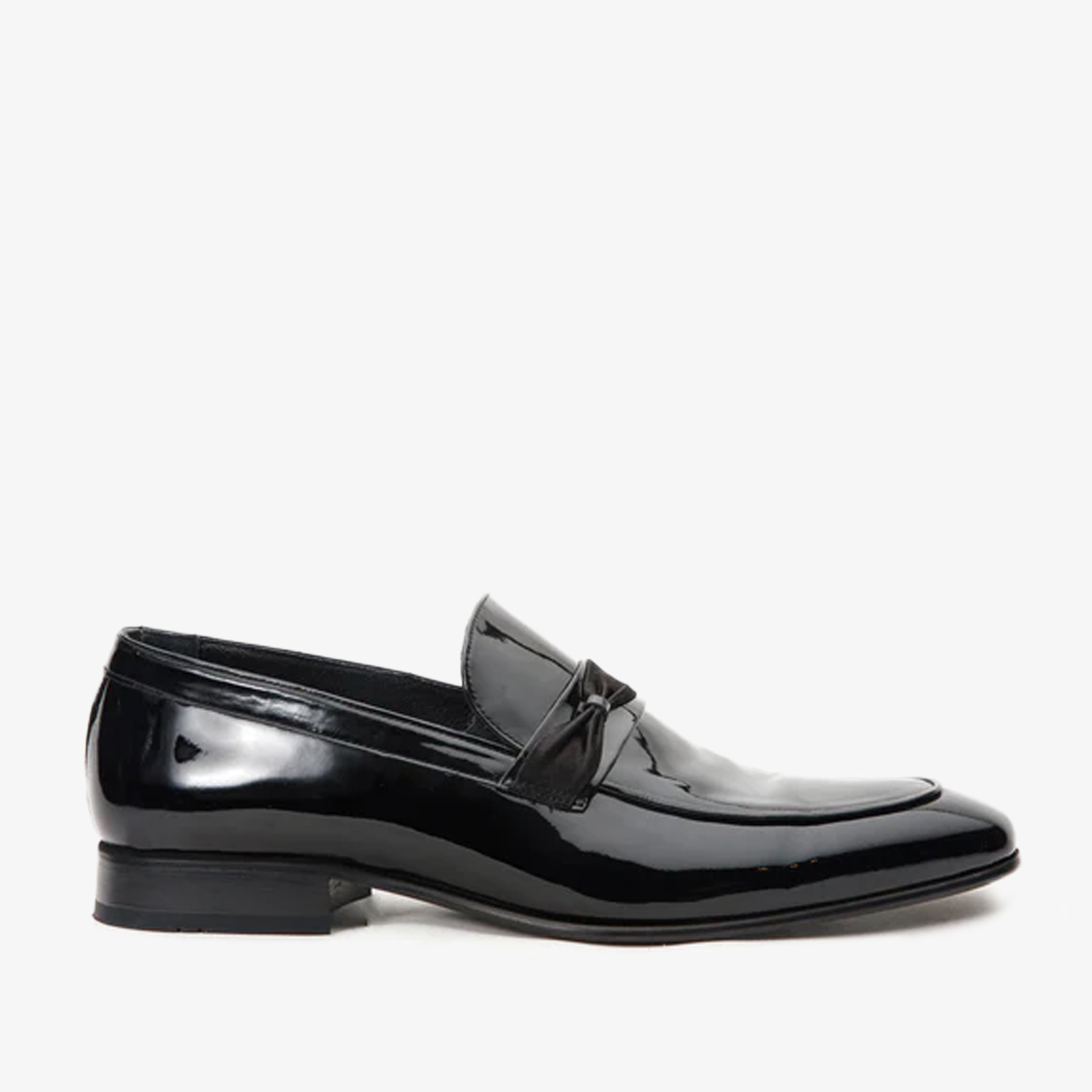 The Dodoma Black Patent  Leather Loafer Shoe On Sale