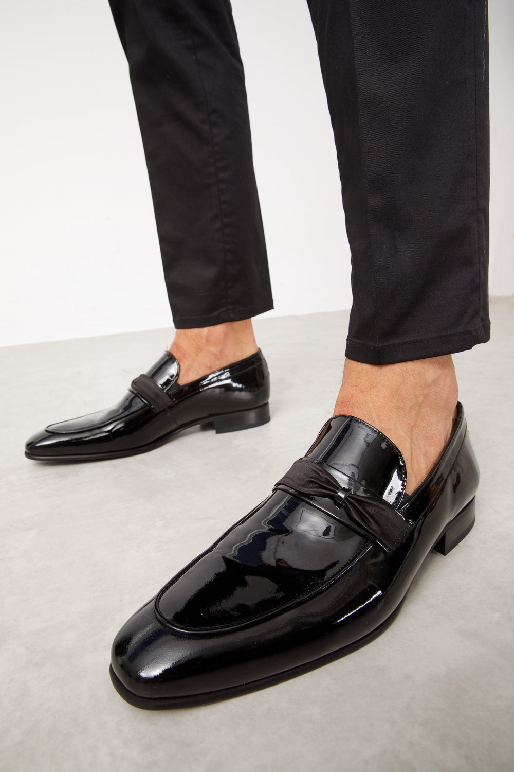 The Dodoma Black Patent  Leather Loafer Shoe On Sale