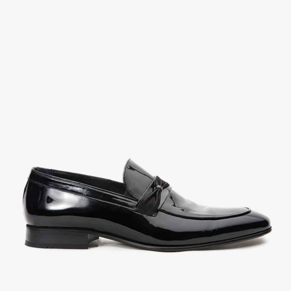 The Dodoma Black Patent  Leather Loafer Shoe On Sale