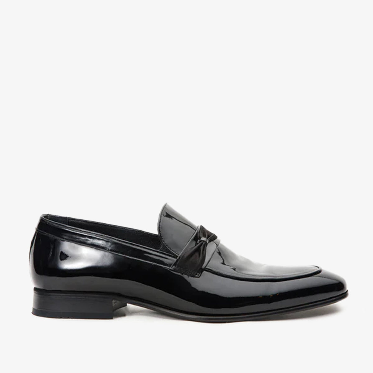 The Dodoma Black Patent  Leather Loafer Shoe On Sale