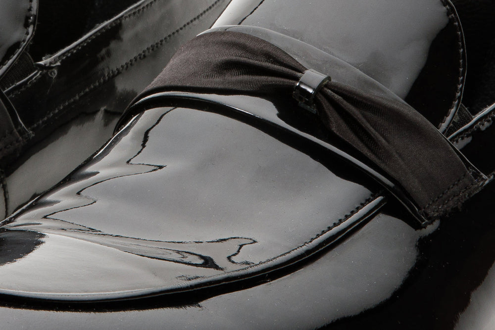 The Dodoma Black Patent  Leather Loafer Shoe On Sale