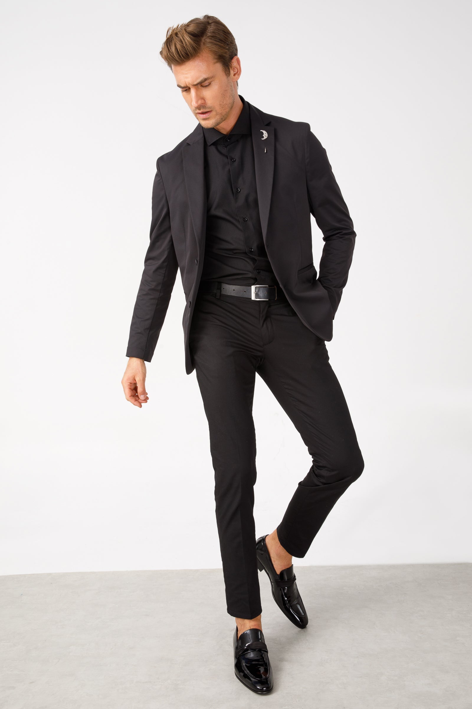 The Dodoma Black Patent  Leather Loafer Shoe On Sale