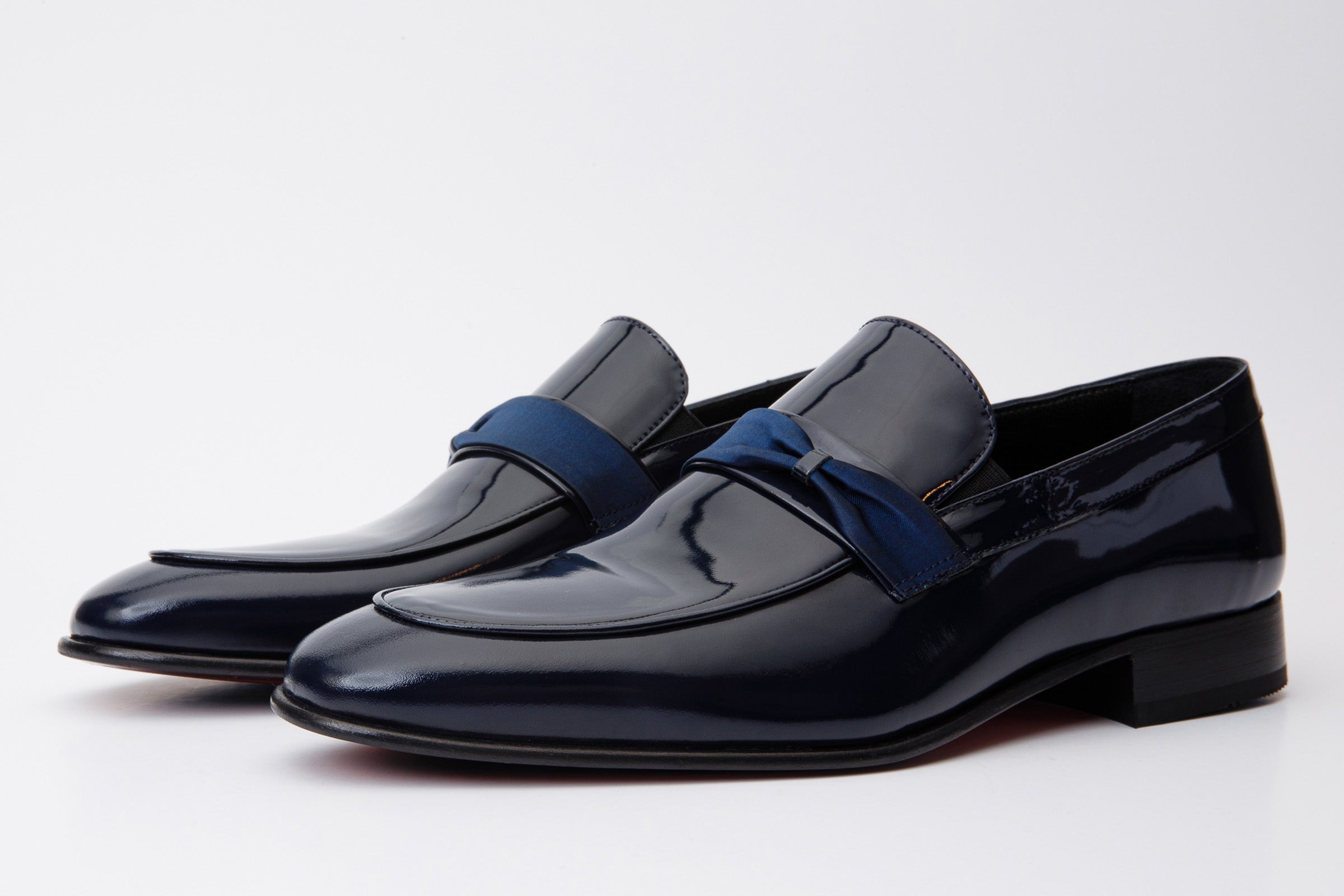The Dodoma Navy Patent Leather Loafer Shoe Universal Fit