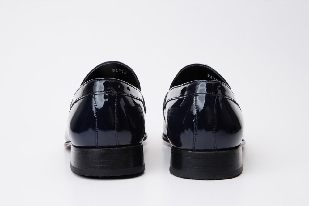 The Dodoma Navy Patent Leather Loafer Shoe Universal Fit