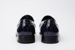 The Dodoma Navy Patent Leather Loafer Shoe Universal Fit