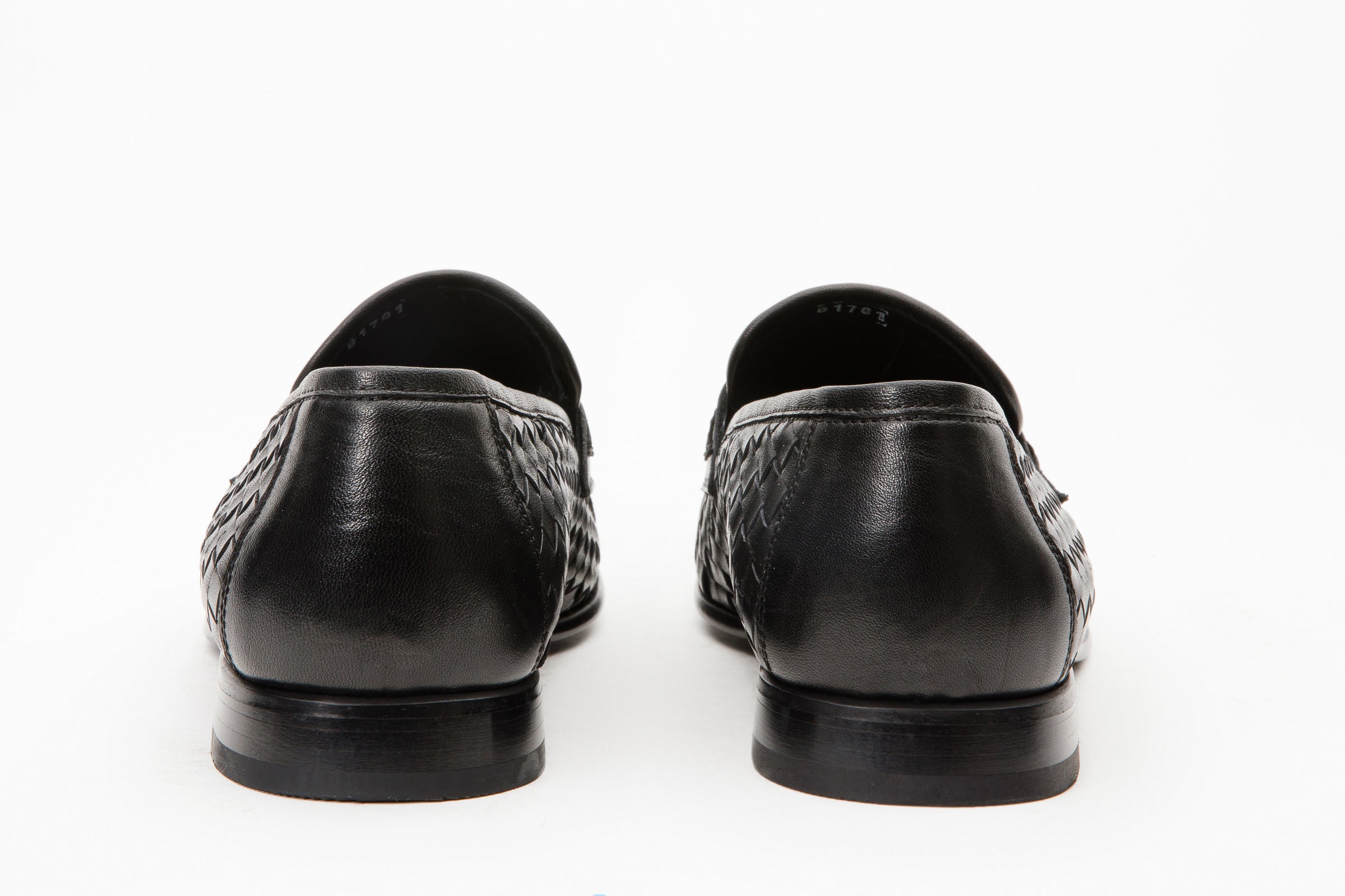 The Grand Woven Leather Black  Shoe Penny Loafer Fine Craftsmanship