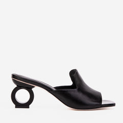 The Tory Black Leather Sandal For Sale