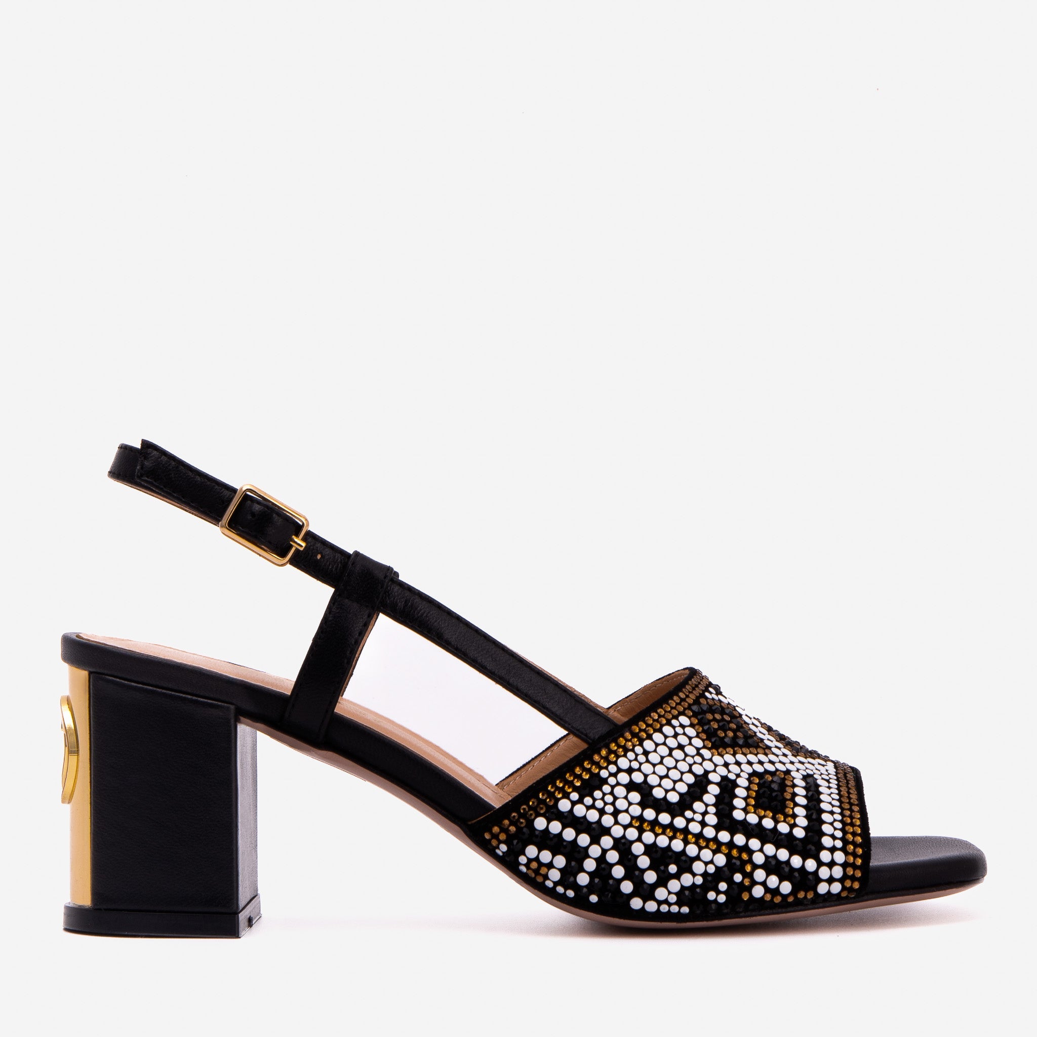 The Nampula Black Leather Slingback Sandal All New