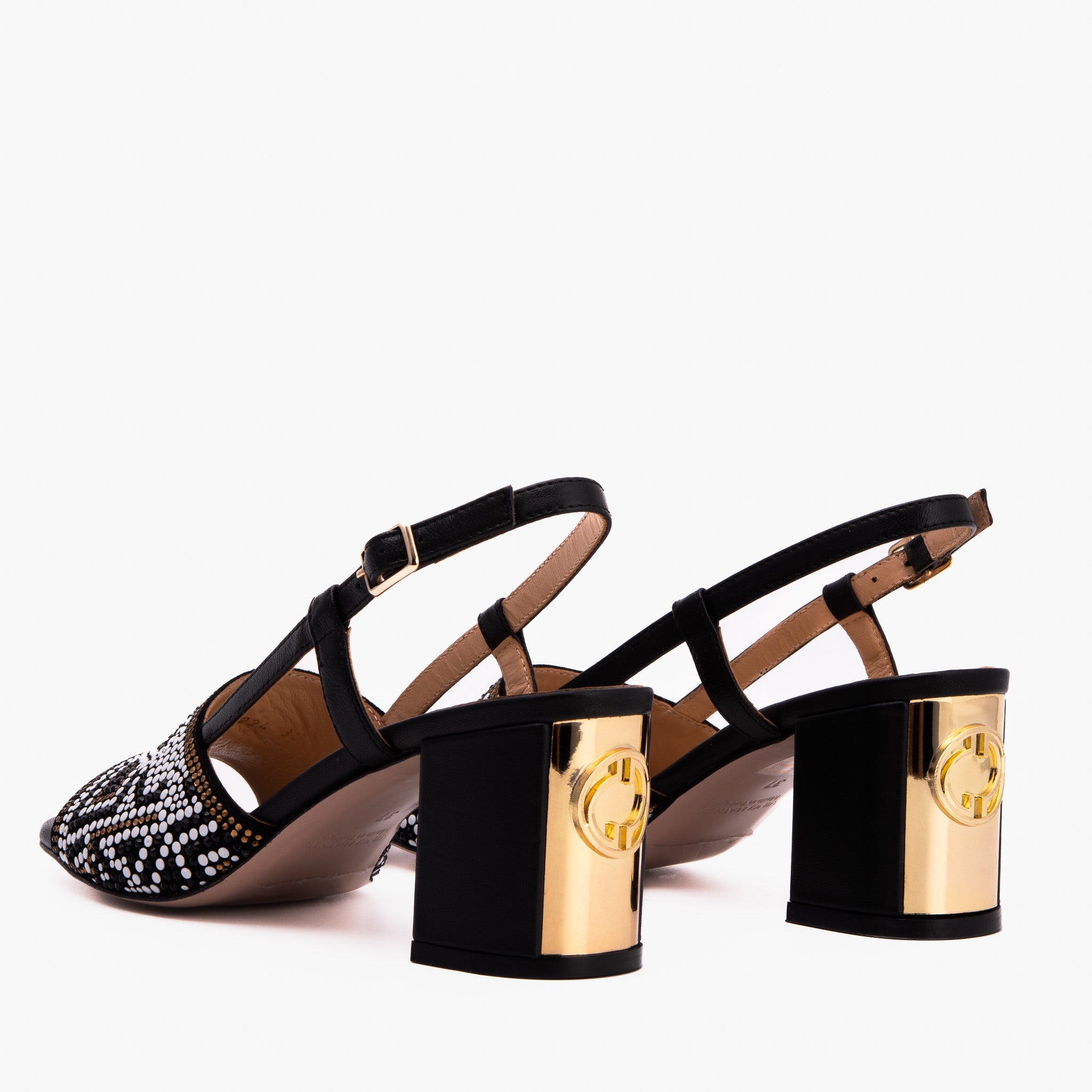 The Nampula Black Leather Slingback Sandal All New
