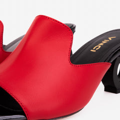 The Tory Red Leather Sandal Exclusive Style