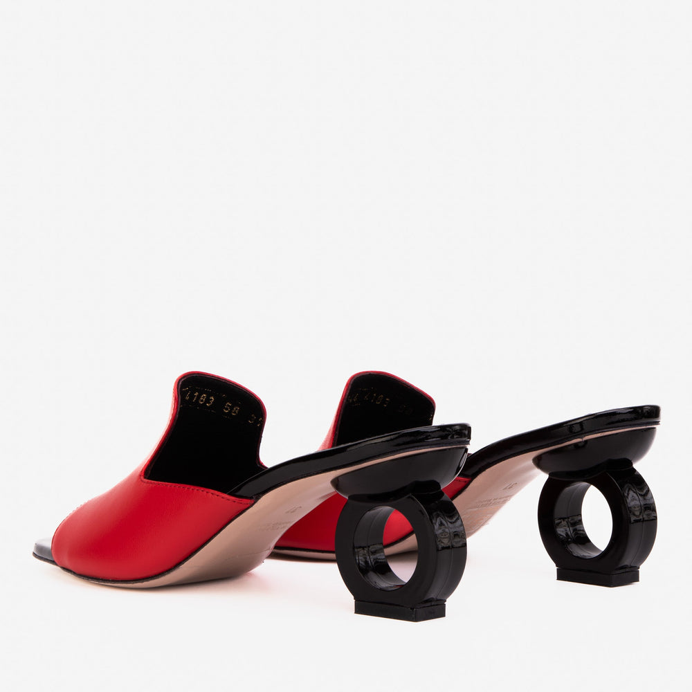 The Tory Red Leather Sandal Exclusive Style