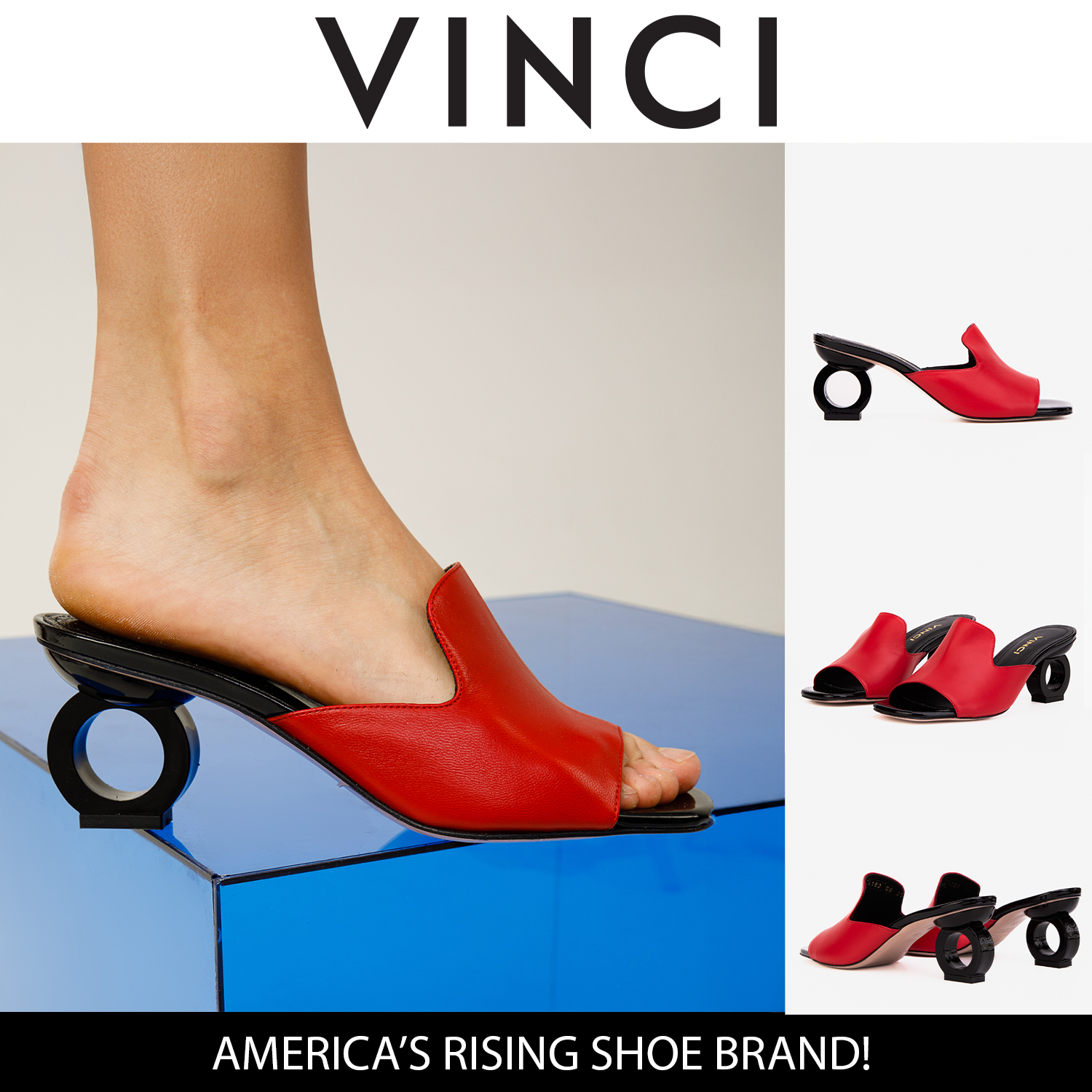 The Tory Red Leather Sandal Exclusive Style