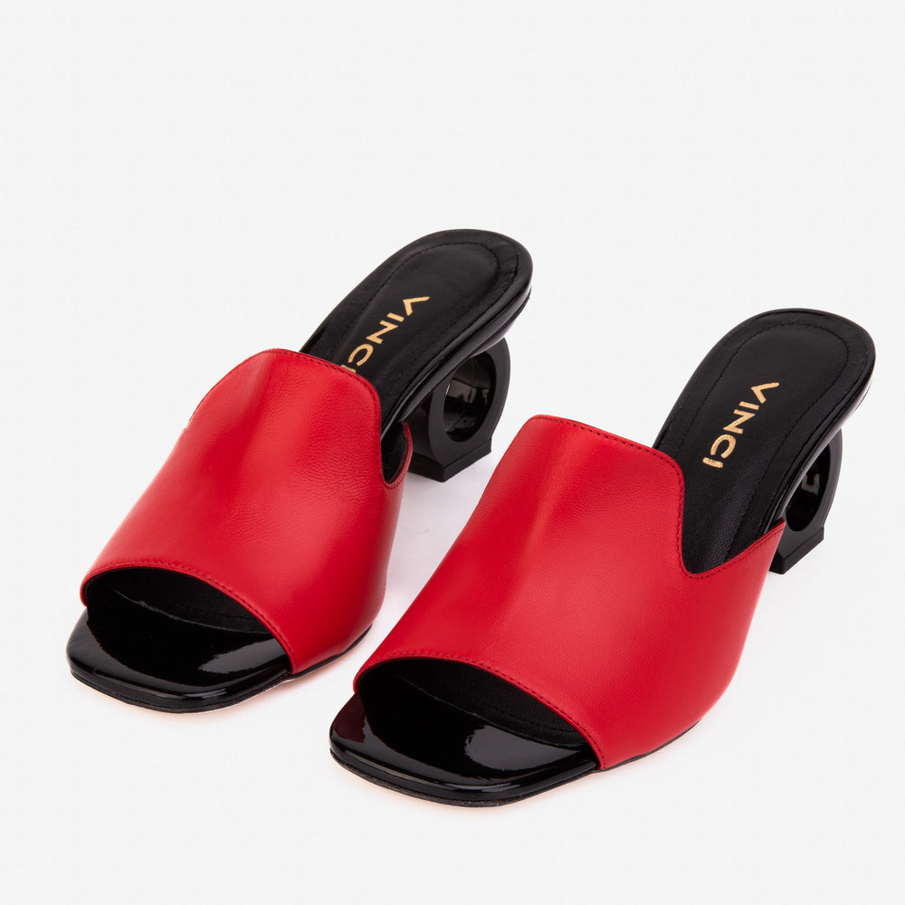 The Tory Red Leather Sandal Exclusive Style