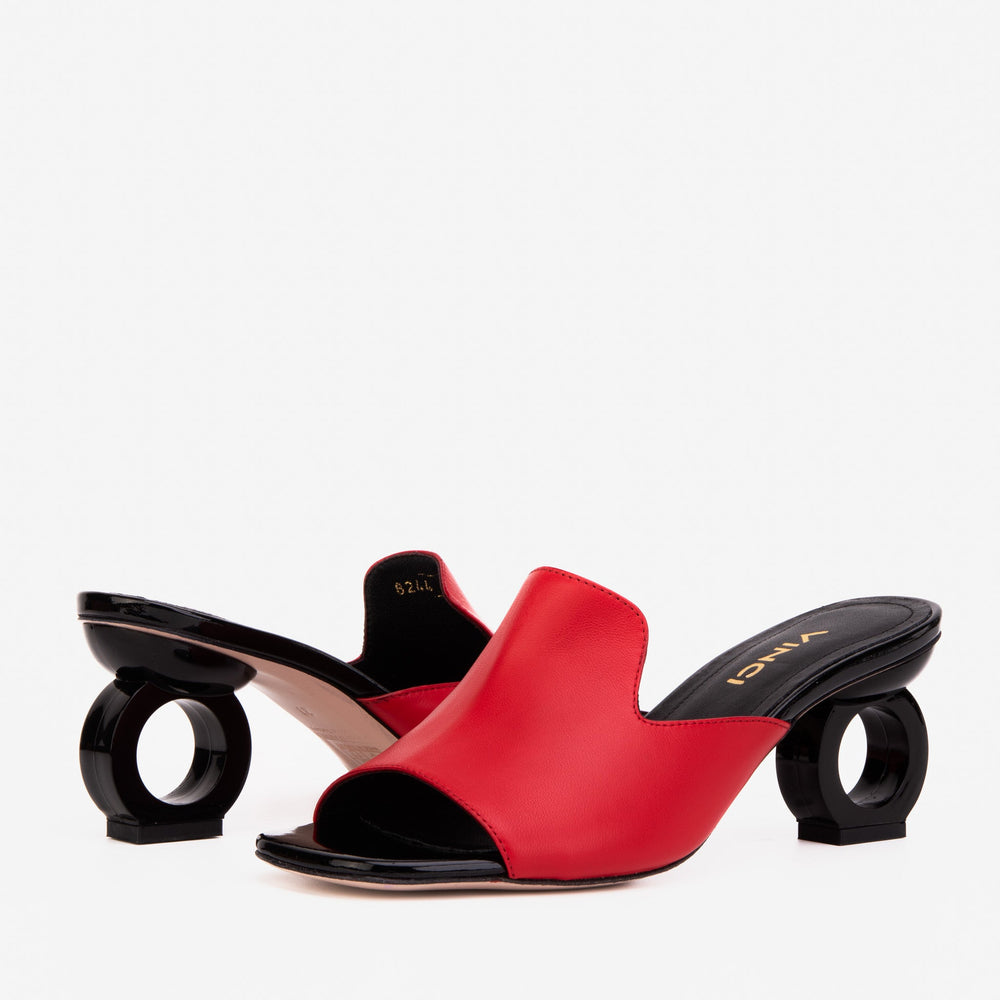 The Tory Red Leather Sandal Exclusive Style