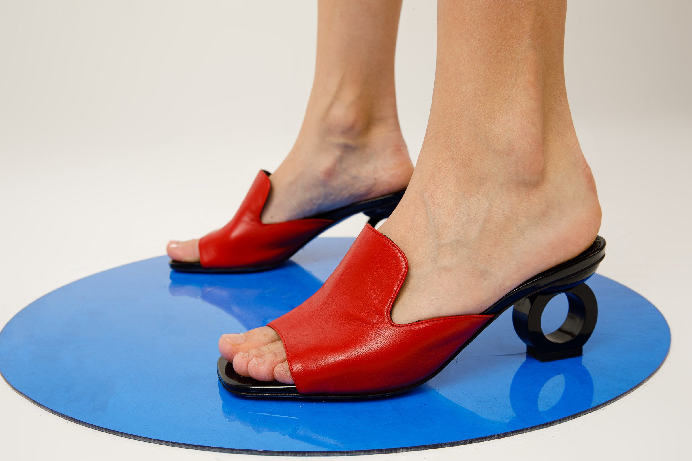 The Tory Red Leather Sandal Exclusive Style
