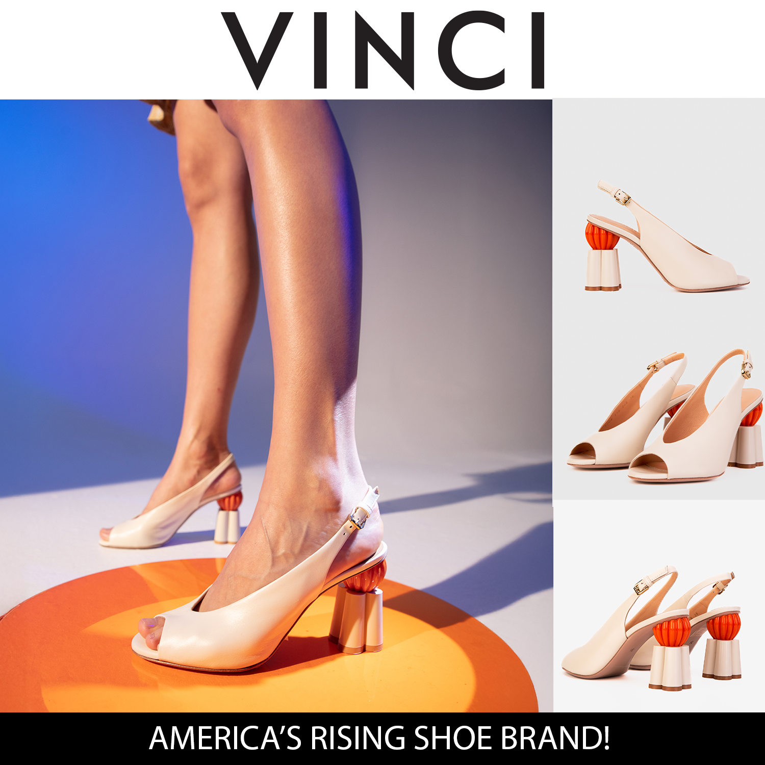 The Cimla Cream Leather Pumpkin Heel Sandal Exclusive Style