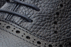 The Draco Handmade Navy Blue Semi Brogue Oxford Shoe Exclusive Style
