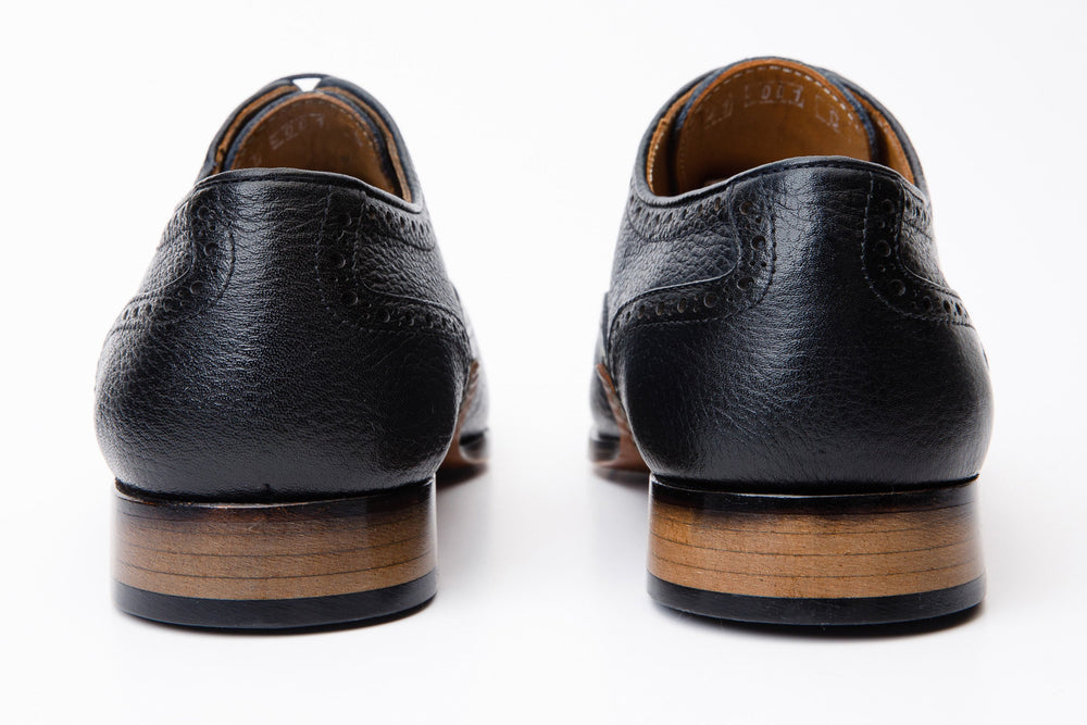 The Draco Handmade Navy Blue Semi Brogue Oxford Shoe Exclusive Style