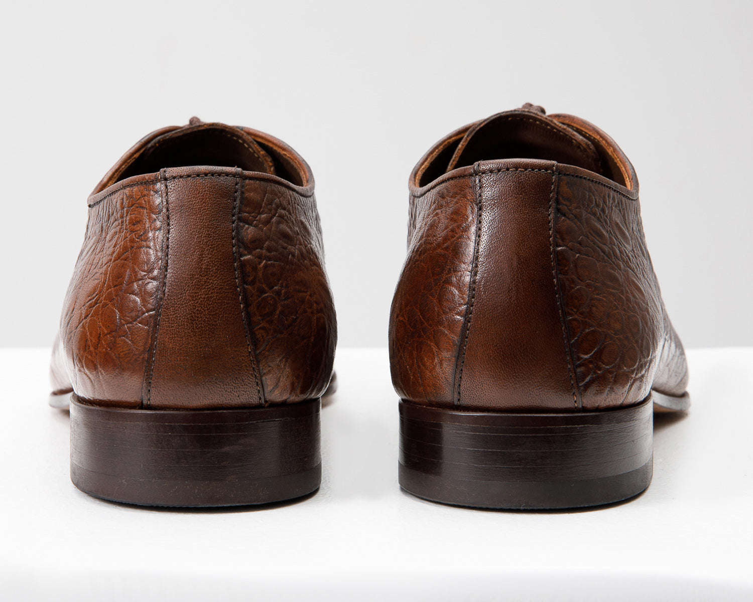 The Randor Brown Crocodile Leather Oxford Shoe On Sale