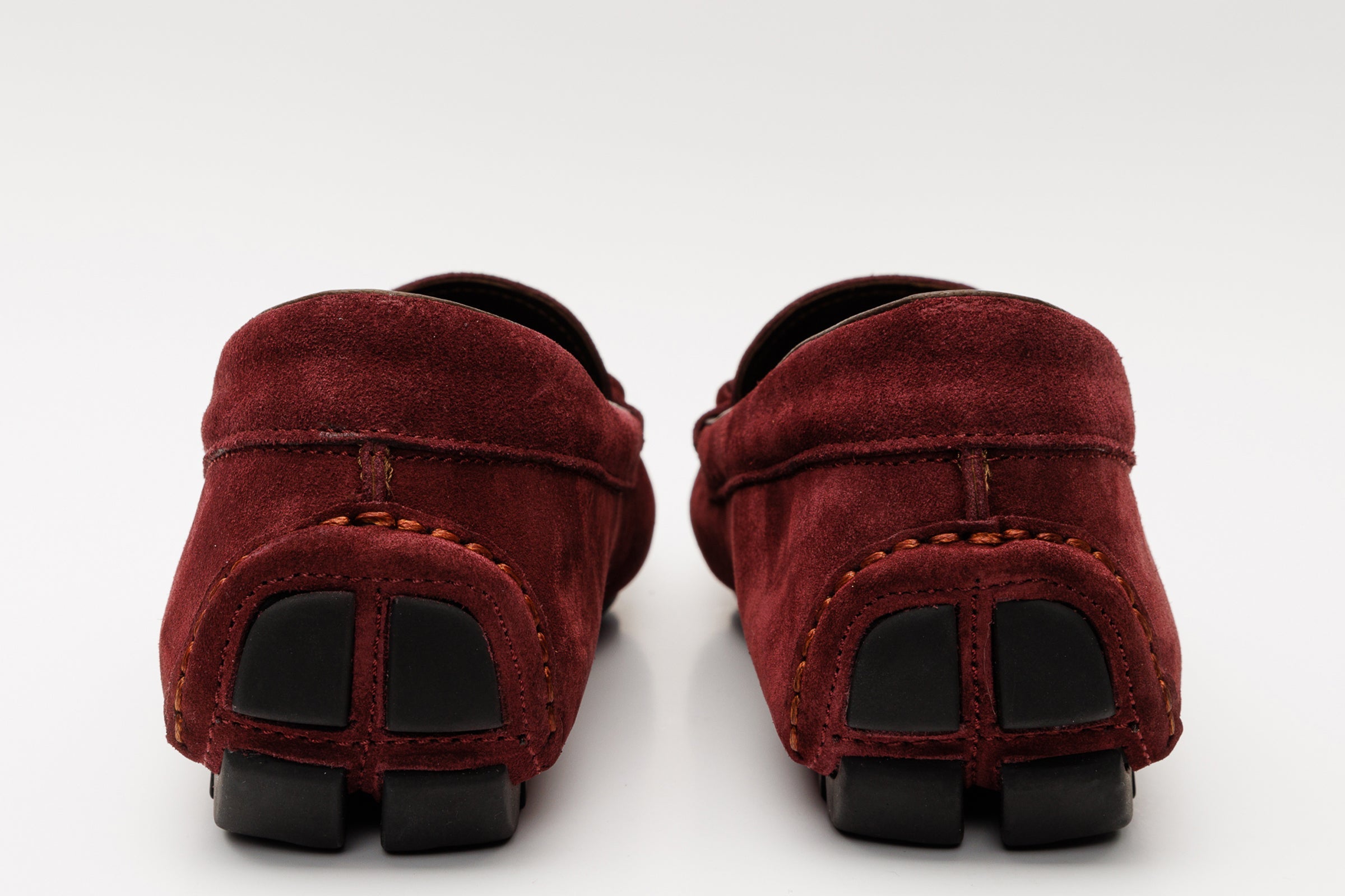 The Bari Burgundy Suede Leather Bit Drive Loafer  Shoe For Sale