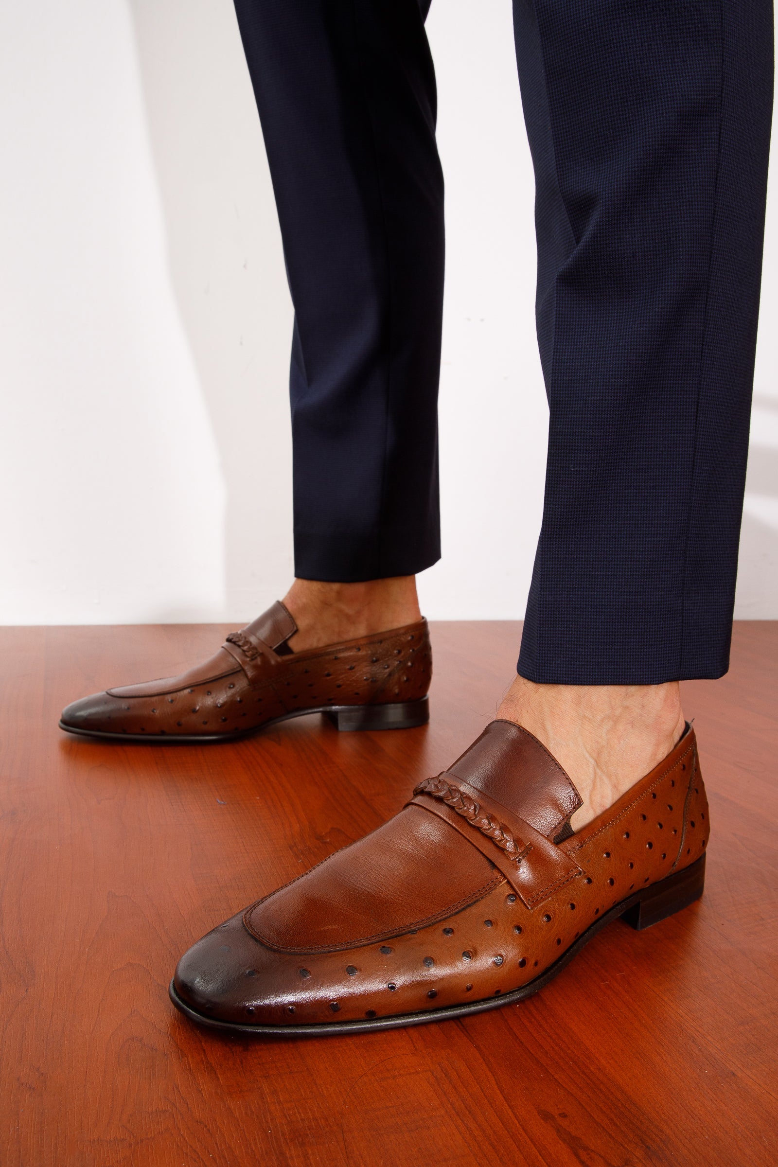 The Johannesburg Brown Leather Dress Loafer  Shoe Fine Craftsmanship