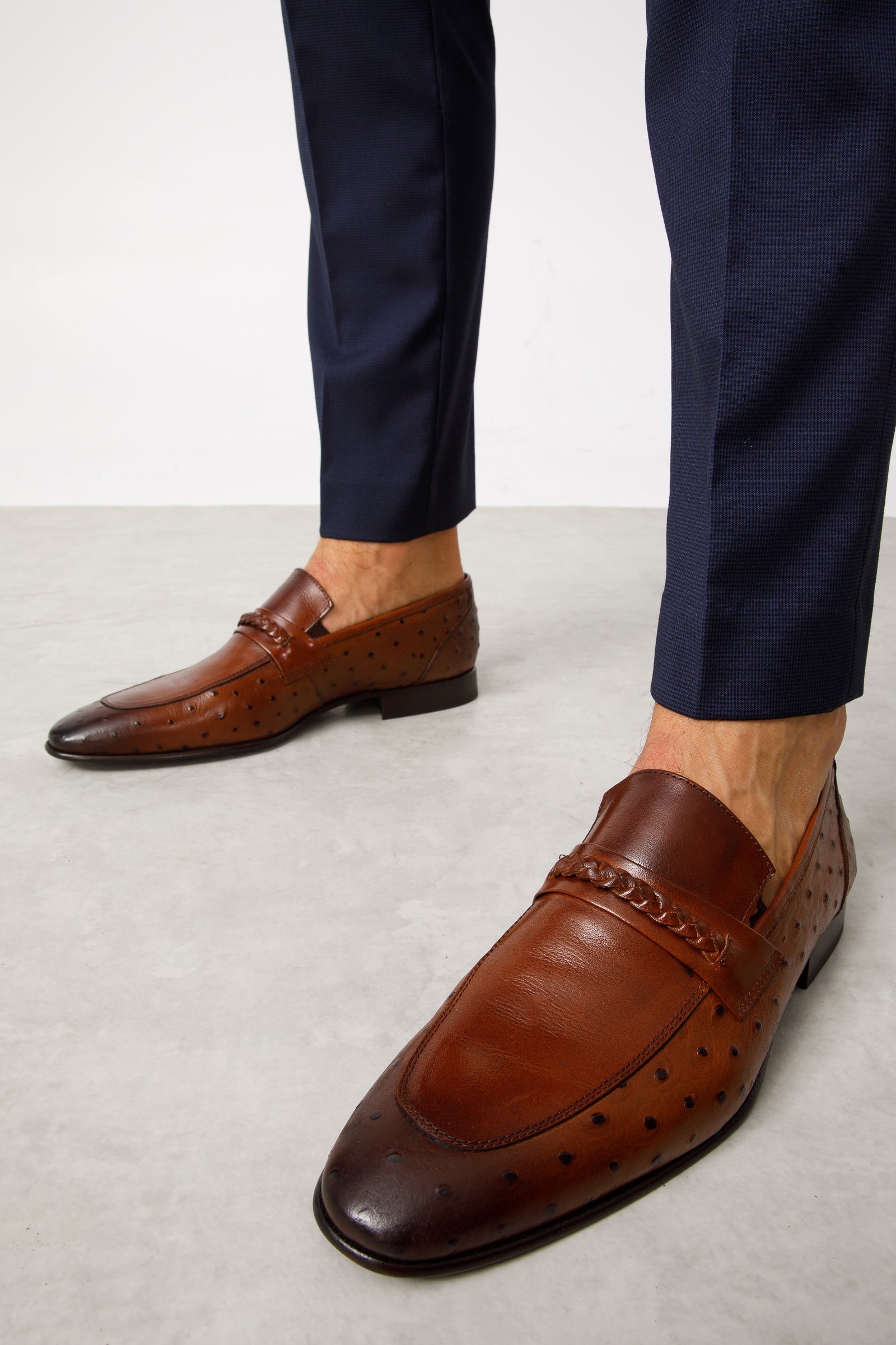 The Johannesburg Brown Leather Dress Loafer  Shoe Fine Craftsmanship