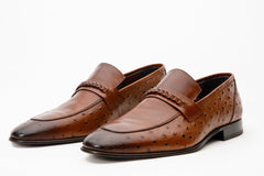 The Johannesburg Brown Leather Dress Loafer  Shoe Fine Craftsmanship