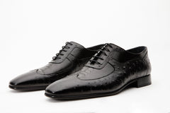 The Alabama Black Wingtip Oxford Shoe Exclusive Style