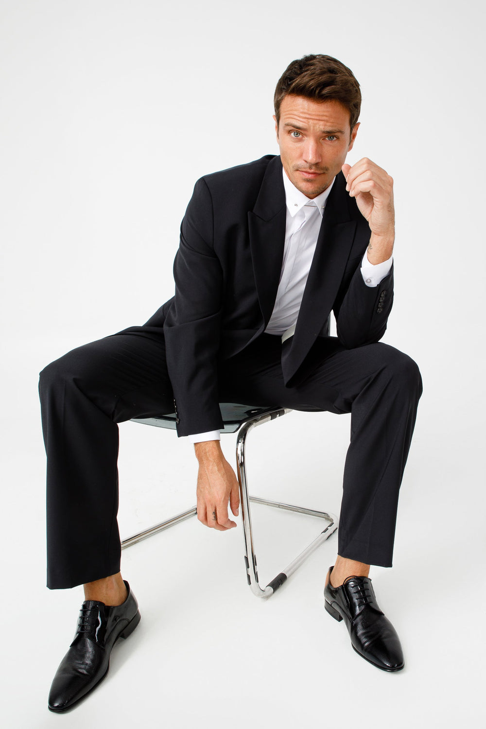The San Severo Black Patent Leather Derby Shoe On Sale