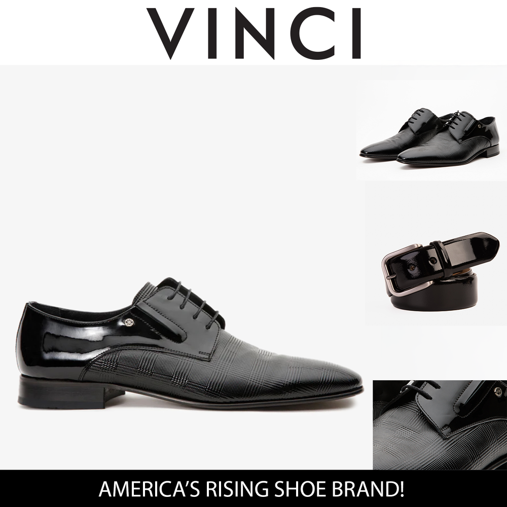 The San Severo Black Patent Leather Derby Shoe On Sale