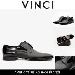 The San Severo Black Patent Leather Derby Shoe On Sale