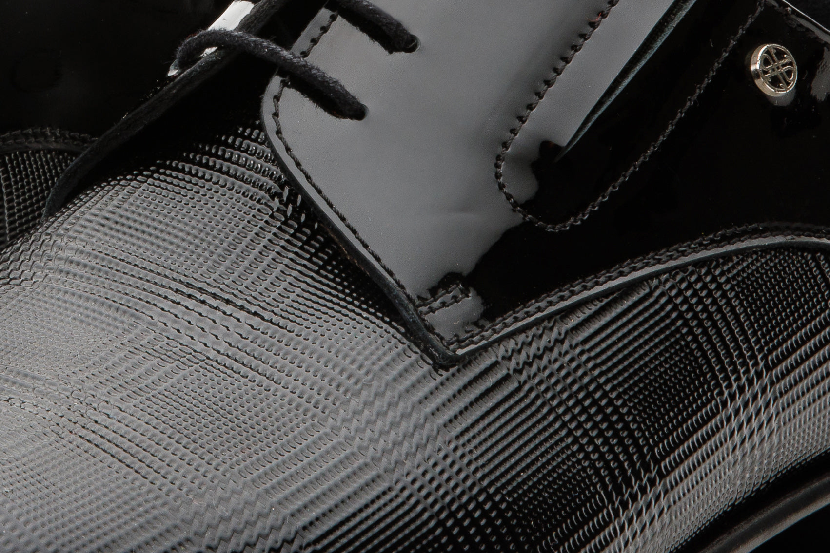 The San Severo Black Patent Leather Derby Shoe On Sale