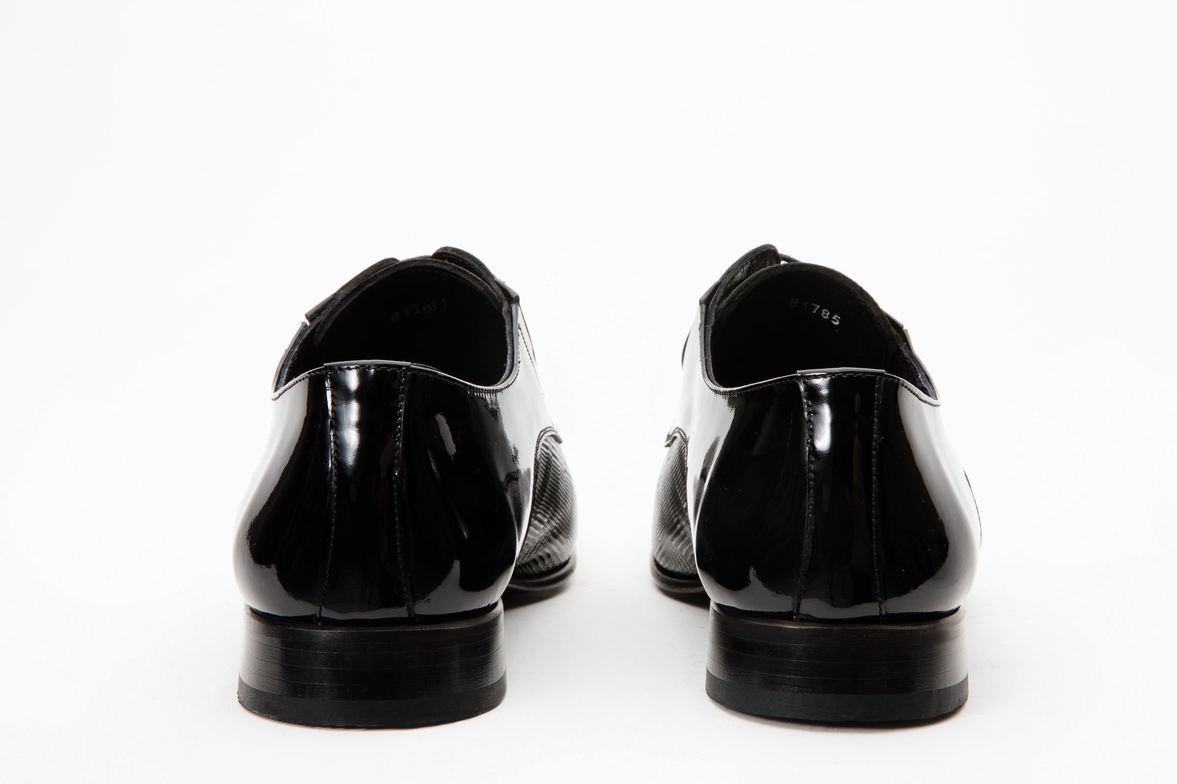 The San Severo Black Patent Leather Derby Shoe On Sale