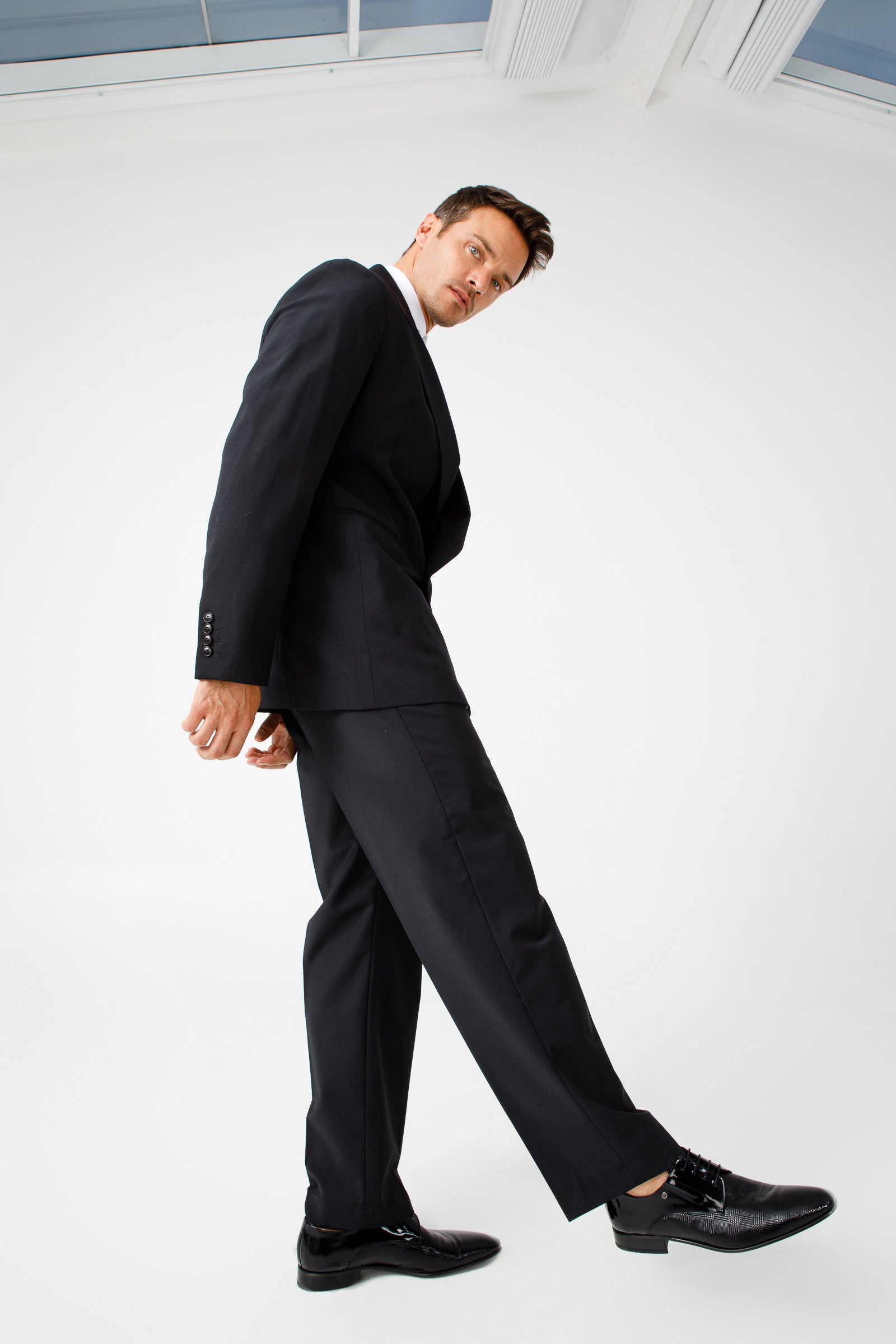 The San Severo Black Patent Leather Derby Shoe On Sale