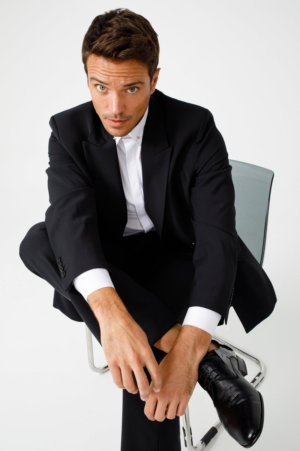 The San Severo Black Patent Leather Derby Shoe On Sale