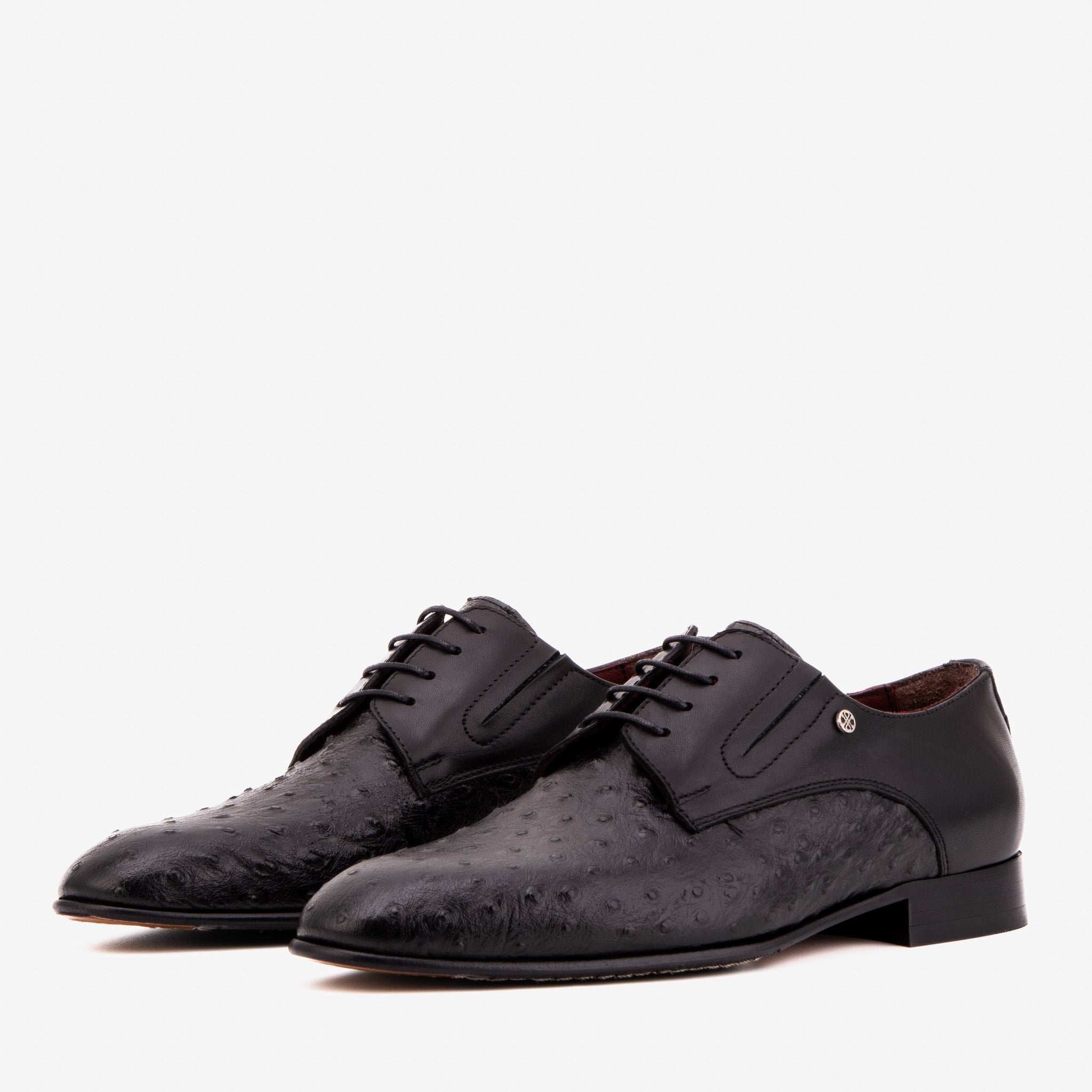 The Porto Alegre Black Leather Derby Shoe For Sale